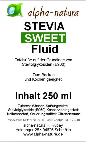 Stevia Premium Flüssig 250ml (2,50€/100ml)